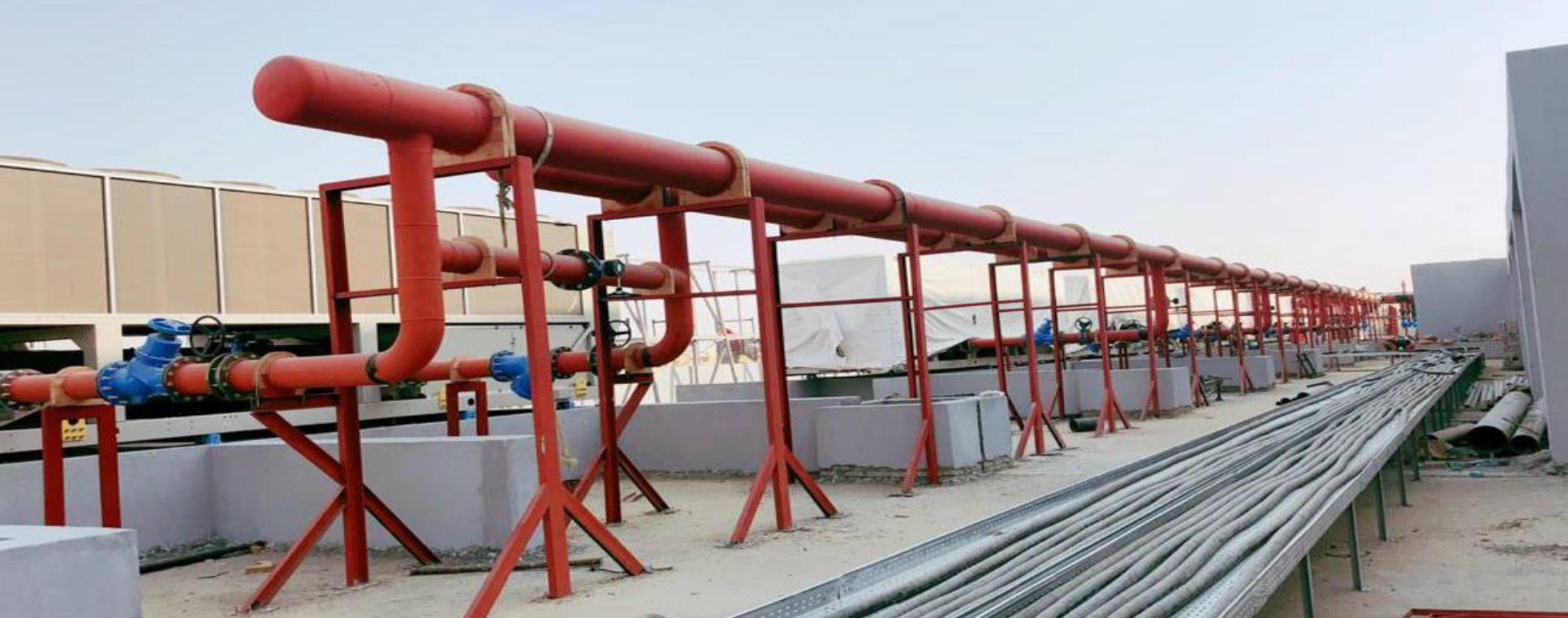 The hall covered in October