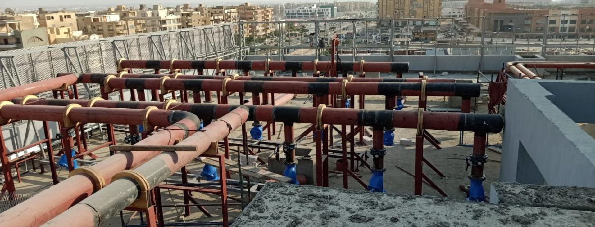 The hall covered in October